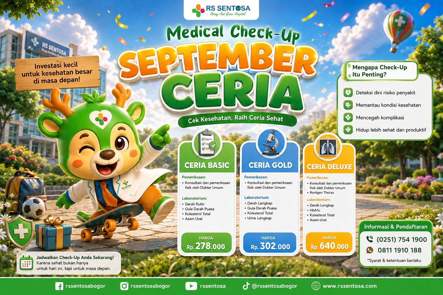 Jangan Tunggu Tumbang, RS Sentosa Adakan Program Deteksi Dini Dengan Medical Check-Up di September Ceria